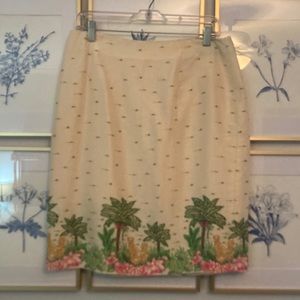 [Silk Club Collection] embellished silk skirt